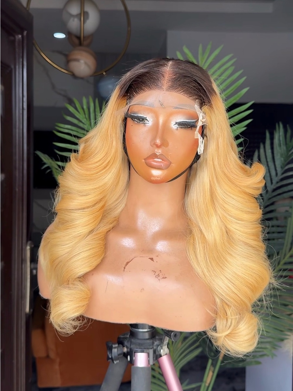 Honey Blonde Body Wave Lace Front Wig